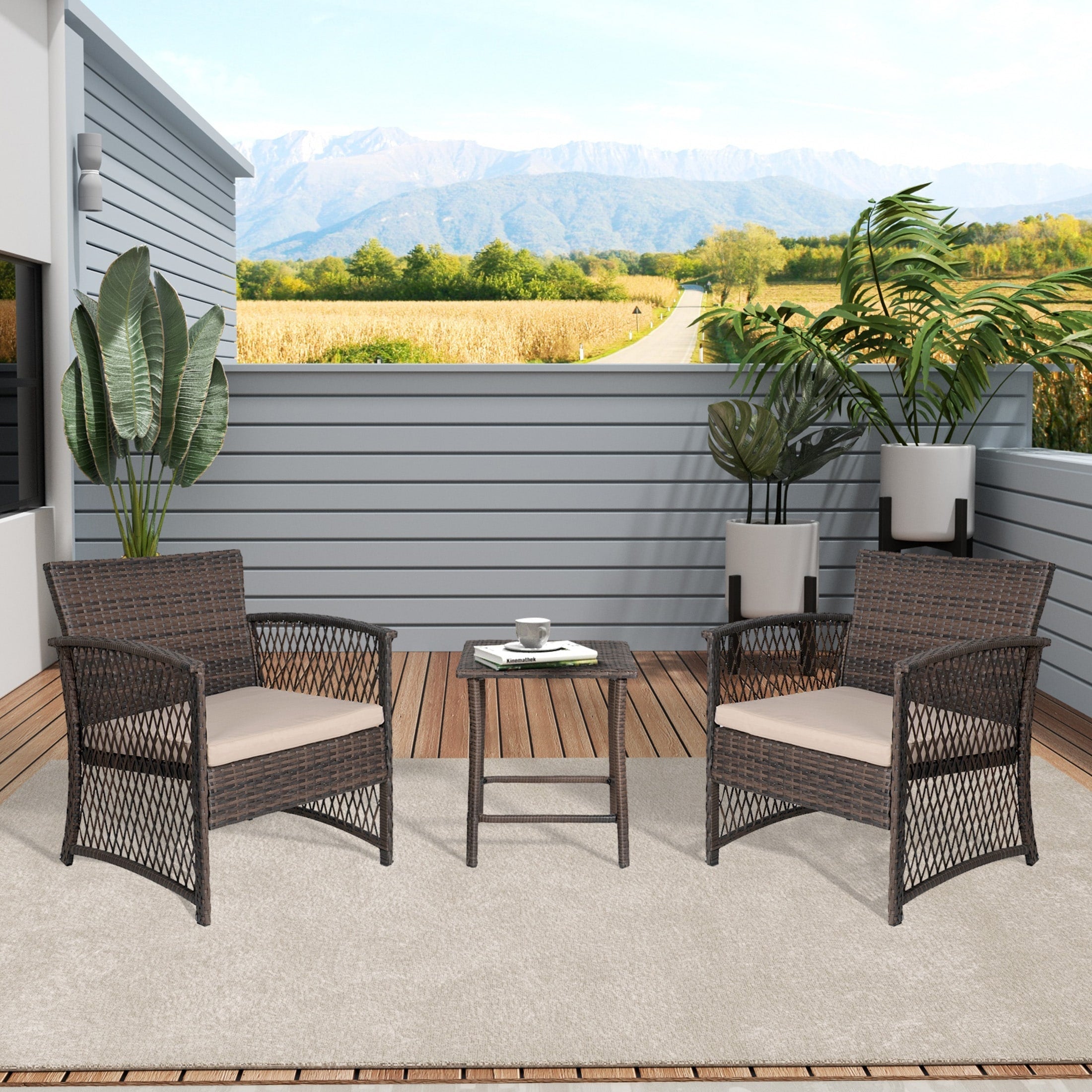 Heritage Outdoor 3-piece Wicker Bistro Patio Set