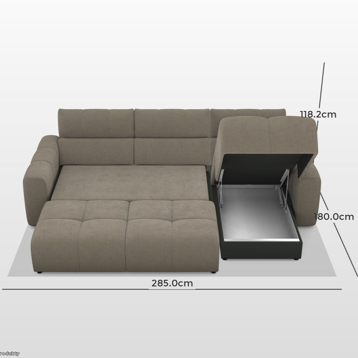 EF - UNIVERS SECTIONAL WITH BED & RECLINERS