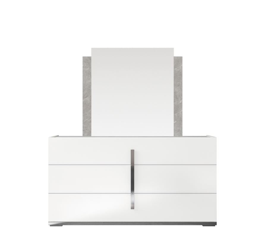 ST - WHITE MARA DRESSER AND MIRROR
