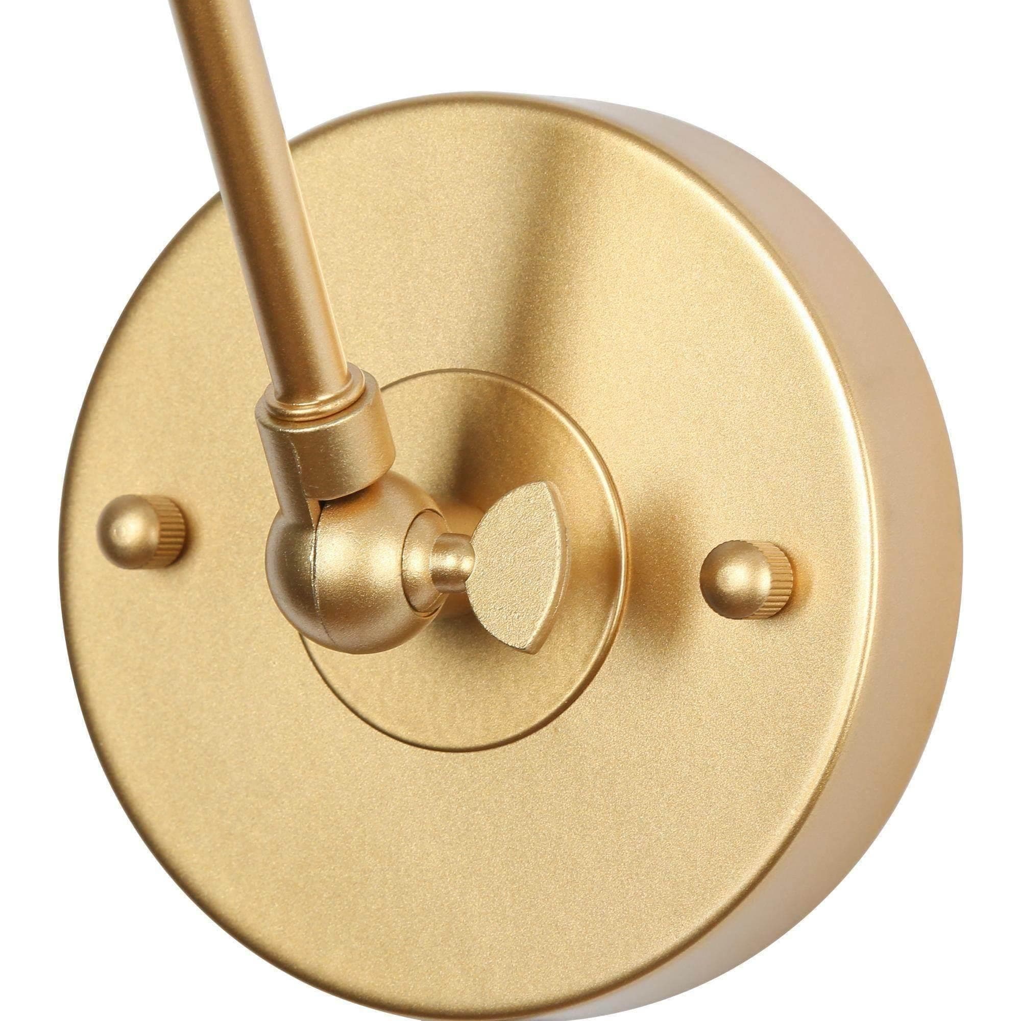 2 Set Modern Swing Arm Lights Adjustable Plug-in Hardwired Wall Sconces