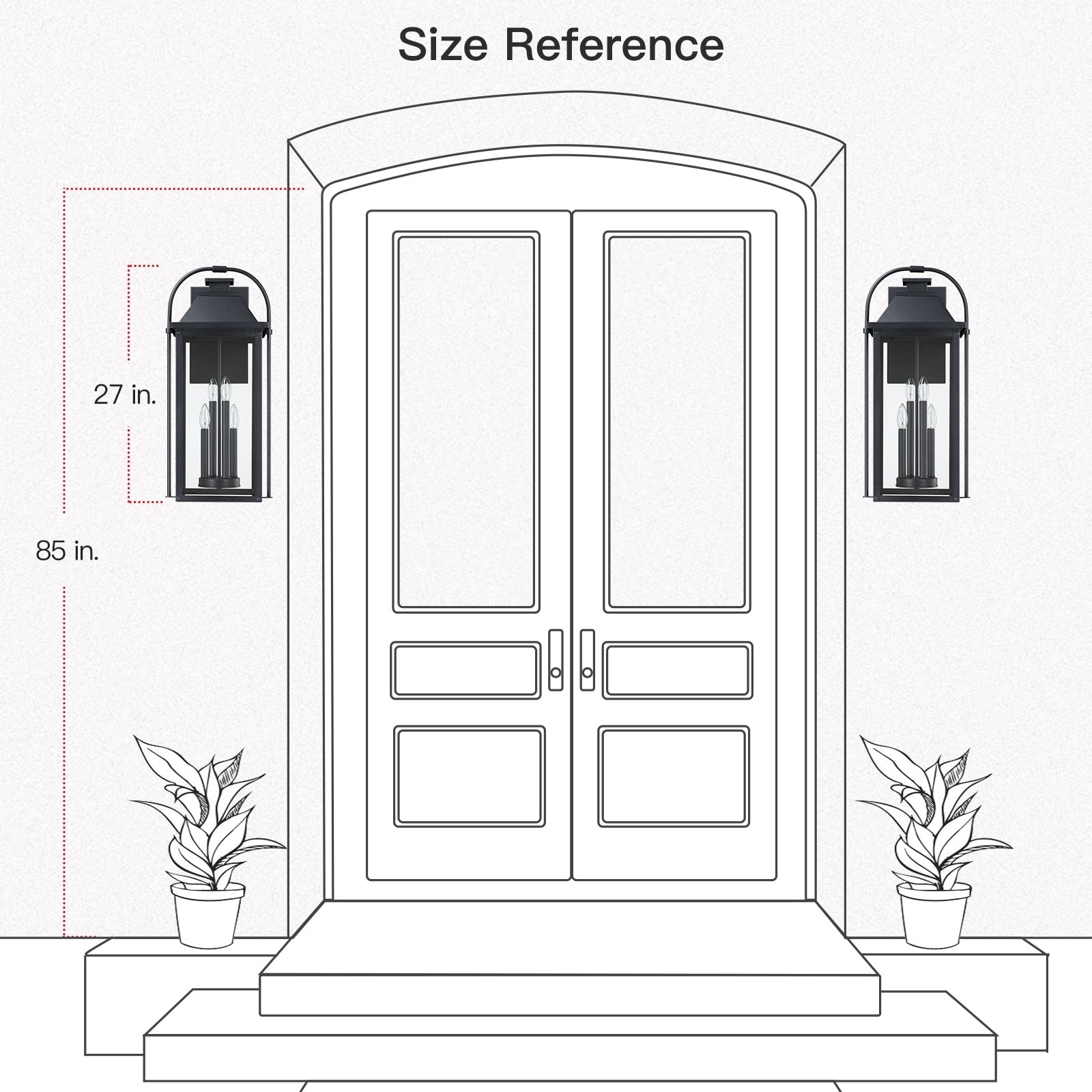 Brits Black Outdoor Wall Lantern Sconce Light