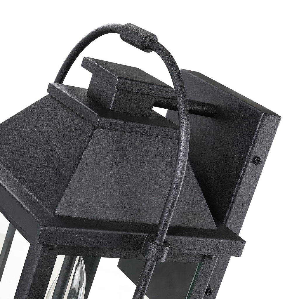 Brits Black Outdoor Wall Lantern Sconce Light