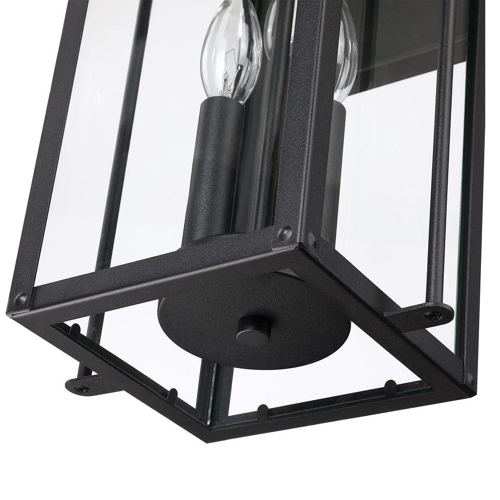 Brits Black Outdoor Wall Lantern Sconce Light