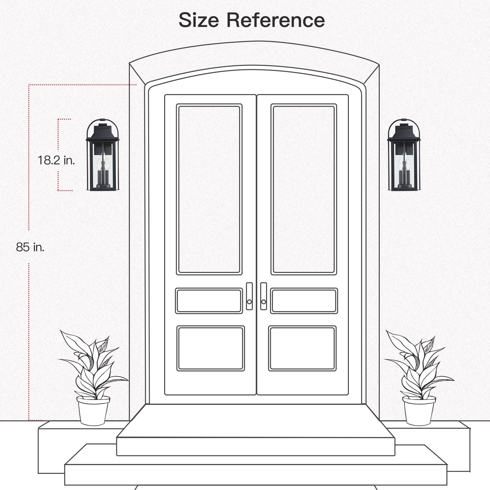 Brits Black Outdoor Wall Lantern Sconce Light