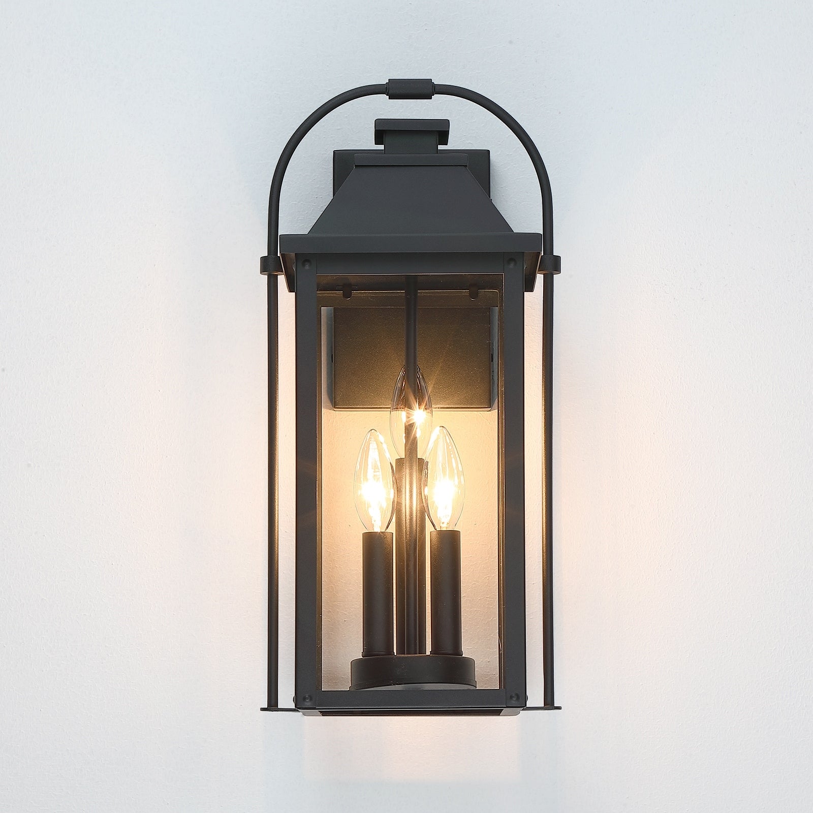 Brits Black Outdoor Wall Lantern Sconce Light
