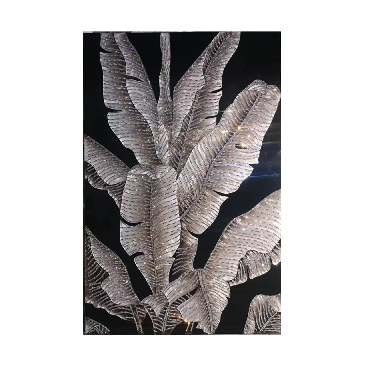 CR - CRYSTAL LEAF WALL ART