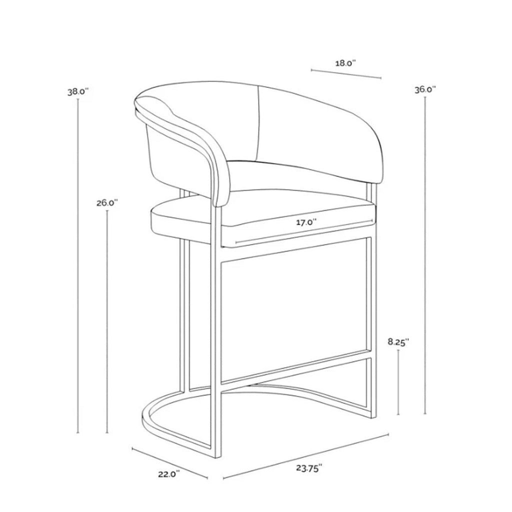 SP - MARRIS COUNTER STOOL - GOLD (DANNY TEAL)