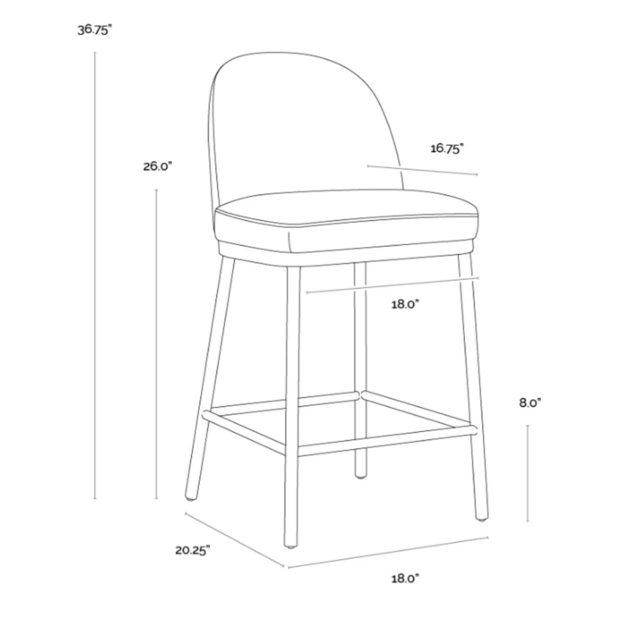 SP - LAVANIA COUNTER STOOL