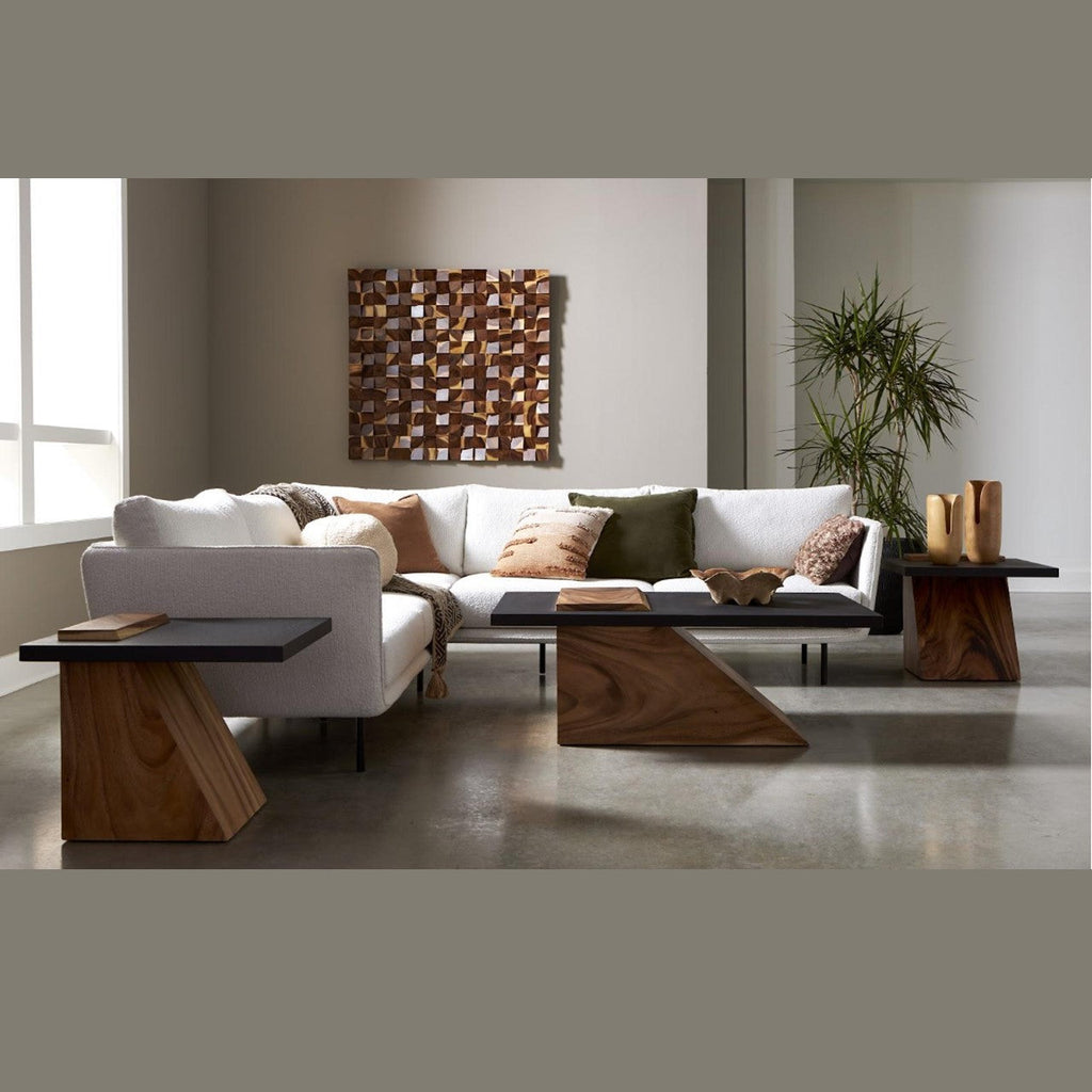 PC- BLOCKS WALL ART, CHAMCHA WOOD, NATURAL, LG