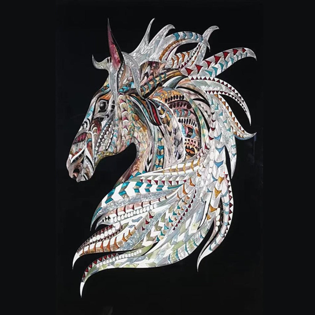 CR - HORSE MOSAIC WALL ART