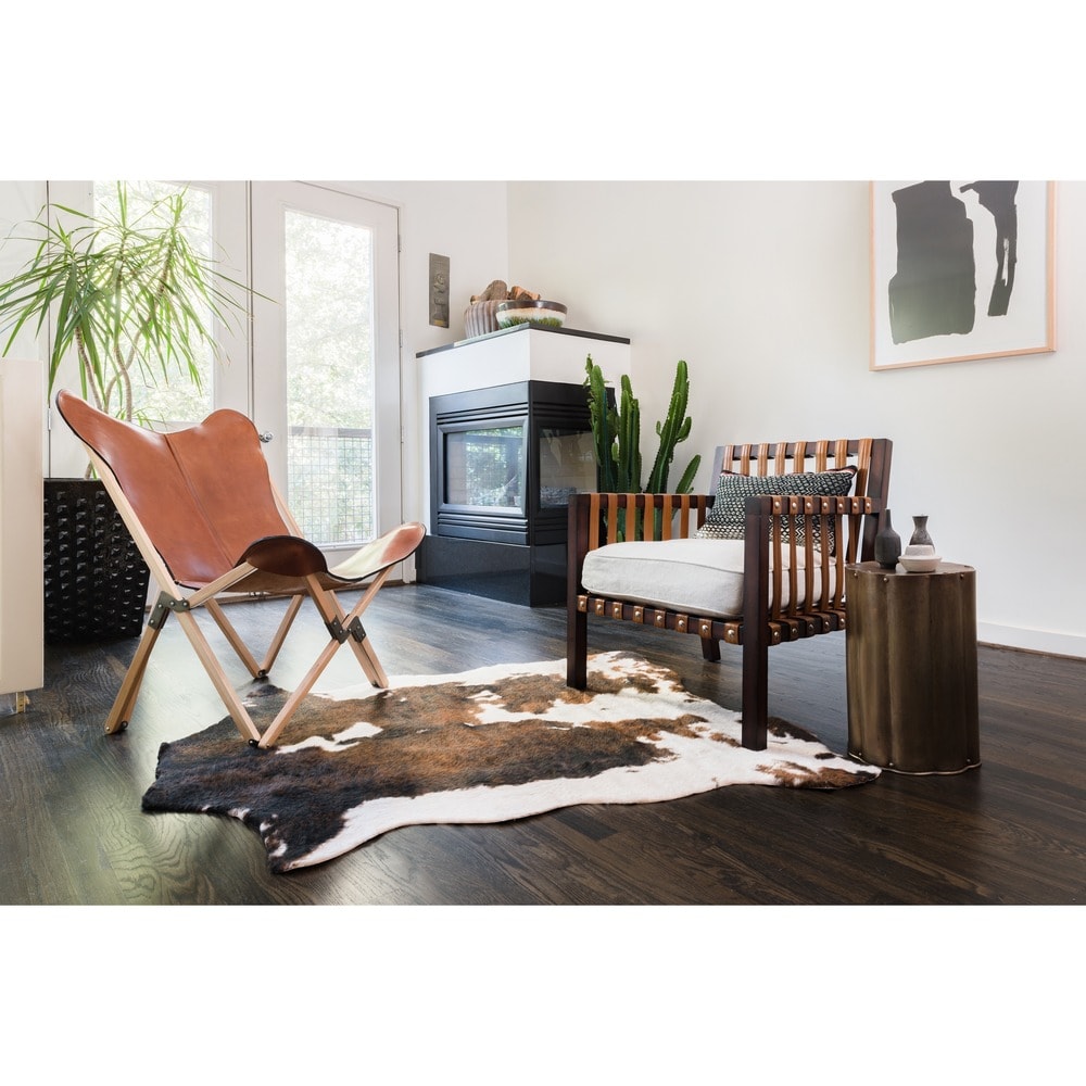 Alexander Home Yosemite Faux Cowhide Area Rug