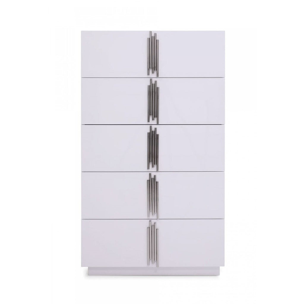 VG - TOKEN GLOSSY WHITE AND STAINLESS STEEL CHEST