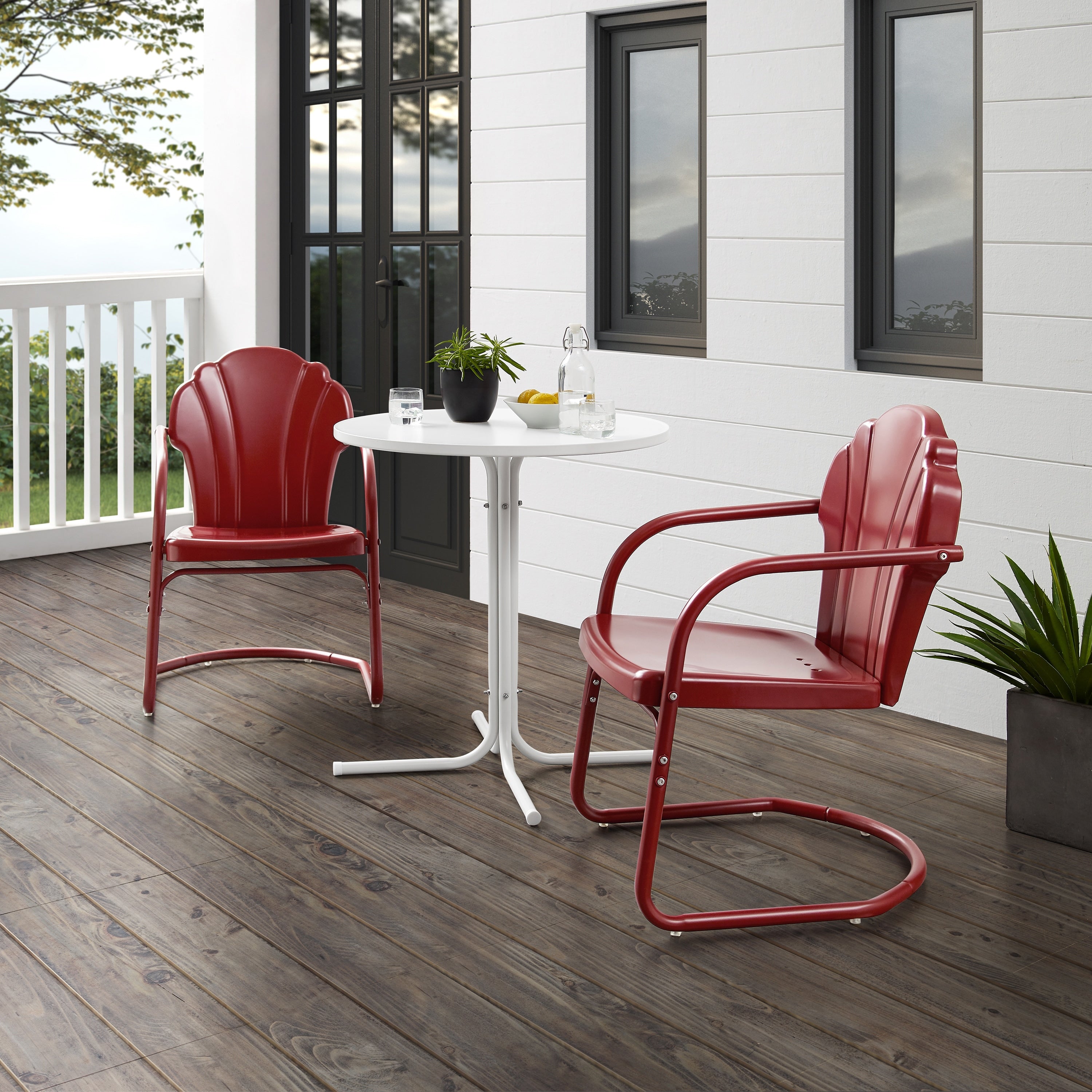 Crosley Tulip 3Pc Outdoor Bistro Set - 98 W x 29 D x 32.88 H