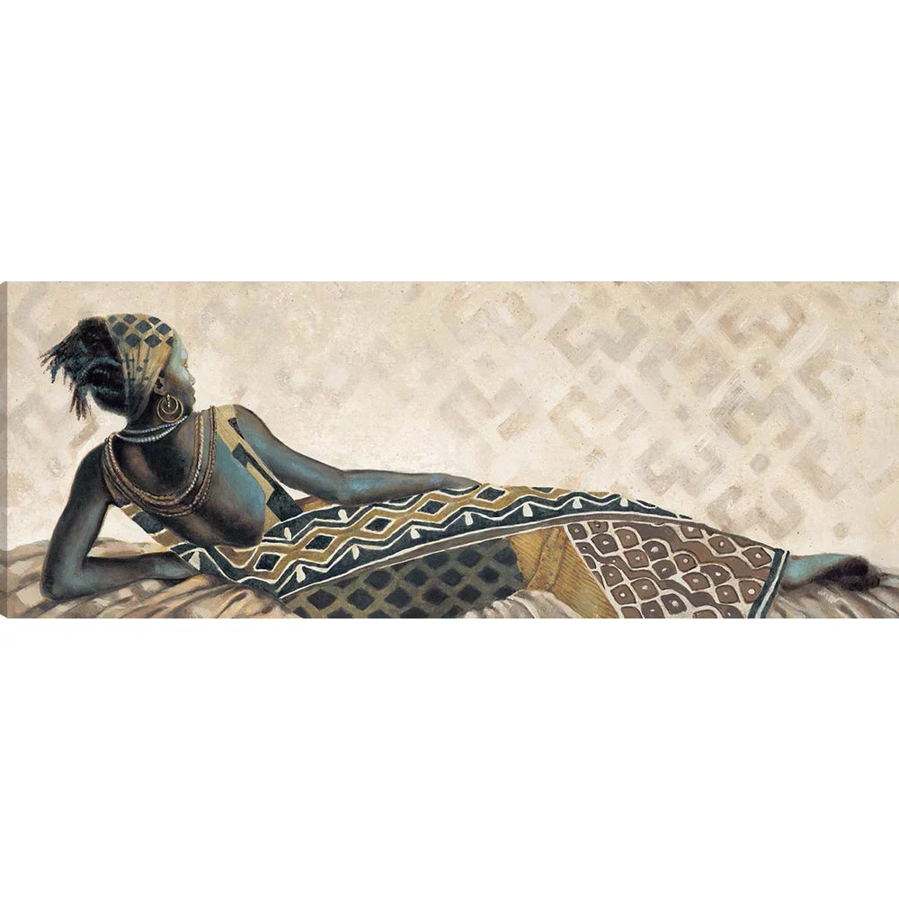PS-FEMME AFRICAINE PAINTING (S/2)