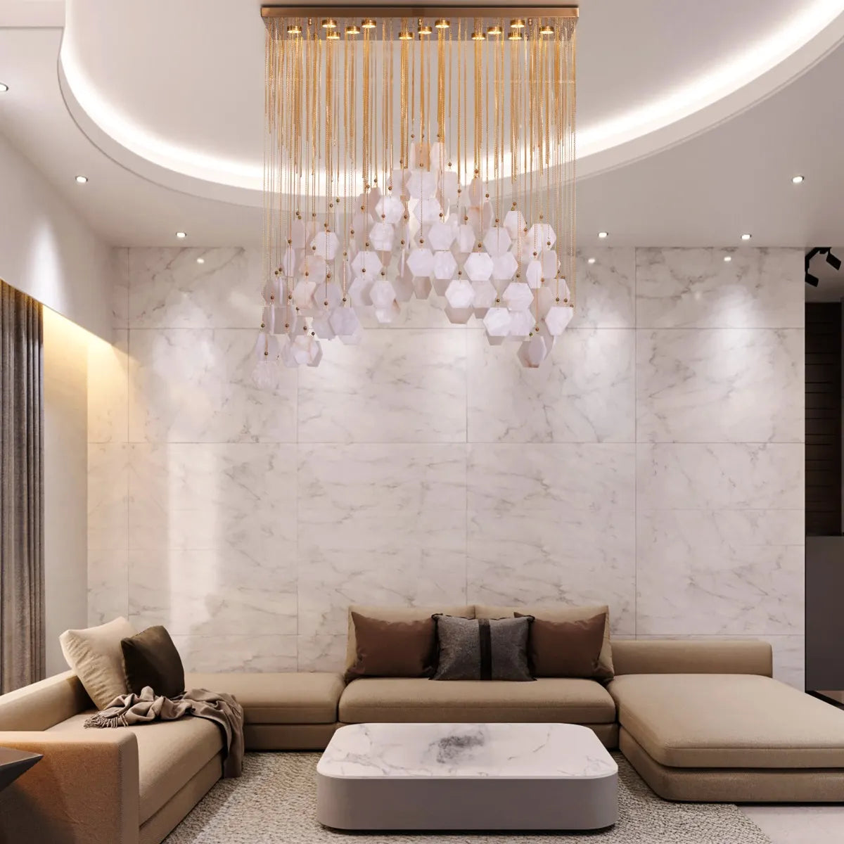 BT - ALABASTER CASCADE CHANDELIER
