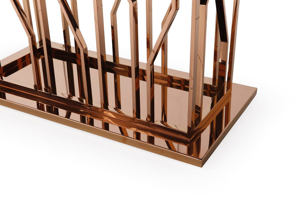 VG - MARSTON MARBLE & ROSEGOLD DINING TABLE